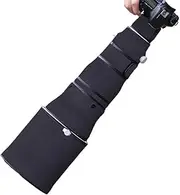 CHASING BIRDS Camouflage Waterproof Lens Coat for Canon RF 600mm F4 L is USM Rainproof Lens Protective Cover (Classic Black, with Extender RF 2X)