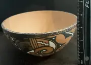 Zuni Pueblo Clay Pottery Bowl Signed