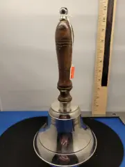 Hand Bell Silver and Wood 11 inches 359