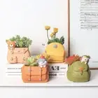 Decorative Ornament Resin Flower Pot Resin Molds Garden Cactus Potted