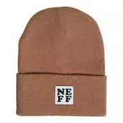Neff Mens Neff Headwear Lawrence Camel Fold Beanie New With Tags