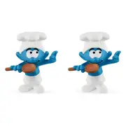 2x Schleich 2.3'' Chef Smurf Action Figure/Figurine Kids/Children Play Toy 3-8y
