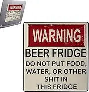 Beer Fridge Magnet | Refrigerator Stickers with Magnet - Do Not Place Food Or Other Contaminants in This Fridge Brewery Decals for Men