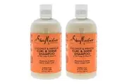 Coconut & Hibiscus Curl & Shine Shampoo - Pack of 2 by Shea Moisture for Unisex - 13 oz Shampoo
