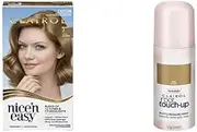 Clairol Hair Colour Bundle: Clairol Nice'N Easy 7 Natural Dark Blonde + Root Touch Up Root Concealing Spray - Dark Blonde, For Blonde Hair