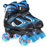 Kids Roller Skates for Boys - Blue for Big Kids Age 7 8 9 10 - Adjustable All...