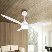 Soilsiu Ceiling Fans with Lights, 52 inch Low Profile Ceiling Fan with Light and Remote, Flush Mount Ceiling Fan for Bedroom, Flush Mount, Reversible, 3CCT, Dimmable, Noiseless (White)