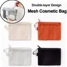 Large Capacity Mesh Cosmetic Bag Dopamine Color Make Up Case Storage Bag