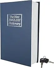Lock Box with Key, Diversion Book Safe (Portable Safe Box, Great for Traveling, Store Money, Jewelry, and Passport) by Stalwart, Dictionary - 6 x 9 in