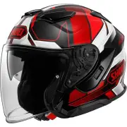 J-Cruise 3 Whizzy TC-1 Black White Red Jet Helmet