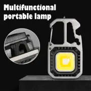 LED COB Keychain Light Rechargeable High Lumens Portable for Camping Working