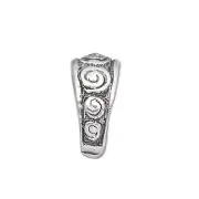 Art Deco Antique Silver Plated Fancy Scroll Ice Pick Pinch Pendant Bail 11x9mm