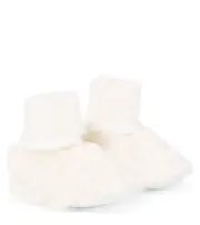 [Tartine et Chocolat] Tartine et Chocolat Baby cotton and faux fur booties UK 1 white