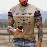 在飛比找蝦皮購物優惠-復古男士 T 恤 Yellowstone National 