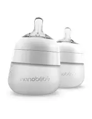[Nanobebe] Flexy Silicone Bottle 150ml 2 Pack in White