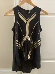 Sass & bide XXS 6 8 Garden Gold Fiesta Barcelona Sequin Top Singlet $220 Tags