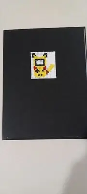 Completed Pikachu Pokemon Finished Cross Stitch Greeting Card Embroidery
