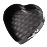JiKaiX Heart Shaped Springform Pan Food Grade BPA Free Heat-Resistant Reusable Microwave Safe Non-Stick Cheesecake Pan