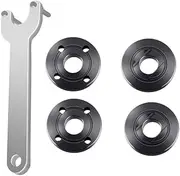Grinder Angle Spanner Wrench Flange Nut for Dewalt 193465-4 Black Decker Ryobi Makita 4.5 Inch 5 Inch 5/8-11, 1PC Angle Grinder Flange Wrench and 4PCS Flange Nuts