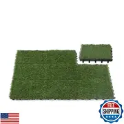 VICTORY RELAX Artificial Grass Turf Tiles Interlocking Set 10 Pieces, Fake Gr