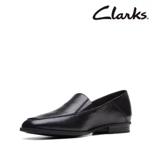 【Clarks】女鞋Sarafyna Freva 美好生活素面微方頭樂福鞋 平底鞋(CLF74827D)