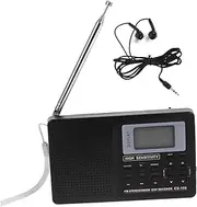 jojofuny Bands Stereo Radio Mini Digital Clock Material Black Elderly Outdoor Use