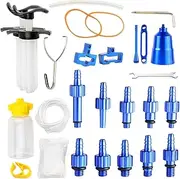 Bleed Kit,Brake Fluid Bleeder Kit - Portable Tool Set with Aluminum Body Leak-Proof Bleeder for Sports Bikes Mountain Rim Steering Park Riding