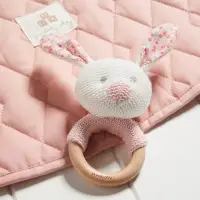 在飛比找momo購物網優惠-【Purebaby】澳洲 嬰兒安撫手搖鈴 小兔(寶寶安撫玩具