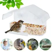 Window Hanging Wild Bird Seed Feeder Suction Cup Clear Viewing Feeding jeDer