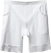 [Generic] Body Suit Plus Size Lace Shorts Underwear Yoga Shorts Stretch Leggings Undershorts for Women Girls High Waist Ruffle Overlay Strapless Jumpsuit