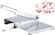 Manual Bone Meat Cutter, Frozen Meat Ribs Slicing Cutting Meat Chopper, Household Stainless Steel Commercial Meat Guillotine Saw for Chicken, Duck, Fish, Beef