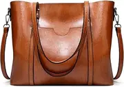 [CXSNB] Tote Bags For Women Larger Capacity Leather Handbags & Shoulder Bags with Multi-pockets Zippers and Compartments for Shopping Travel Work School