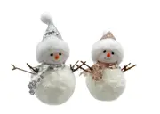 bulk 24 Xmas Standing Snowman Deco 2 Assort Decoration 7x15cm