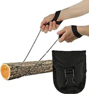 Pocket Chainsaw - Razor Sharp Self Cleaning 25.5 In Portable Hand Saw Survival Gear with Black Holster for Camping, Hunting, Hiking | Pocket-sized 25.5” Emergency Wilderness Survival Chain Saw