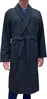 [SGARLATA HOME MADE IN ITALY] Oslo Classic Shawl Model Wool Blend Dressing Gown for Men