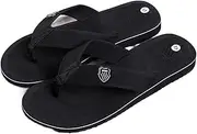 [LUCBEI] Sandals Men Summer Flip Flops Beach Sandals Anti-Slip Casual Flat Shoes Slippers Flat Slides Shoes House Slippers Easy for Putting on or Taking Off (Color : Black, Size : 42)