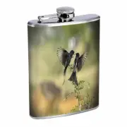 Bird Fight Nature Em1 Flask 8oz Stainless Steel Hip Drinking Whiskey