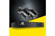 UL-tech CCTV Security System 4CH DVR 2 Cameras 1080p