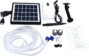 Solar Pond Pump, Solar Aerator for Pond with 2200 MAh Battery Backup, Solar Powered Pool Fish Tank Oxygenator Kit for Outdoor Fish Pond Stock Tank Aquarium