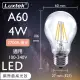 【Luxtek樂施達】LED 球型燈泡 全電壓 4W E27 黃光 10入(燈絲燈 仿鎢絲燈40W LED燈)