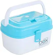Double-Layer Portable Medicine Box Large-Capacity Case Medicine Storage First Aid Kit Medicine Chest Blue