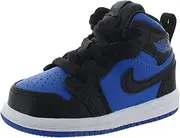 [Nike] Toddler Jordan 1 Mid Black/Royal Blue-Black-White (DQ8425 042) TD - Size 9c
