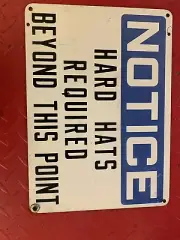 Vintage Hard Hat Sign man cave