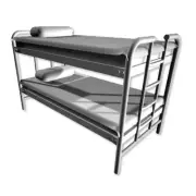 Drums and Crates 1/72 Miniature Furniture Metallic Military Bunk Bed