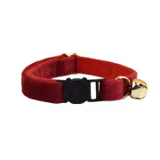 ANYWAGS Cat Collar Burgandy Large with Safety Buckle, Bell, and Durable Strap Stylish and Comfortable Pet Accessory