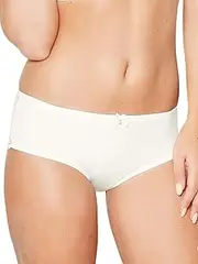 [After Eden D-Cup & Up] 20.37.7525-013 Women's Faro Off White Lace Underwear Hipster Small