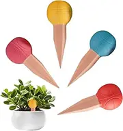 Terracotta Watering Spikes - Automatic Slow Release Irrigation System - 4 Pack Basketball Portable Irrigation Drip System for Indoor Outdoor Garden
