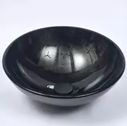 420*420*145mm Black Glass Tempered Round Above Counter Art Basin
