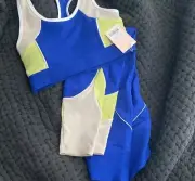 NWT WILO brand blue leggings set