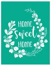 Home Sweet Home Screen Stencil Chalk Paint Screen Transfer Reusable Self-Adhe...